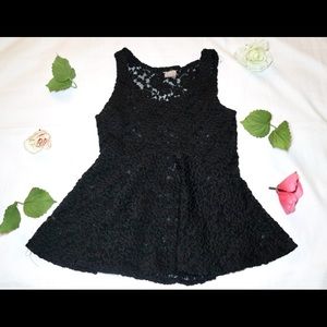 Peplum See Through Top